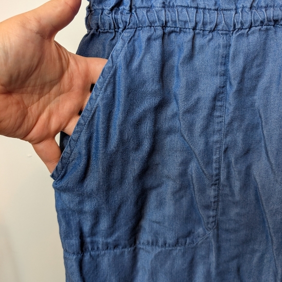 Time & Tru XXL (20) Plus Size Denim Style Sleeveless Collared Button Down Dress - Picture 8 of 10